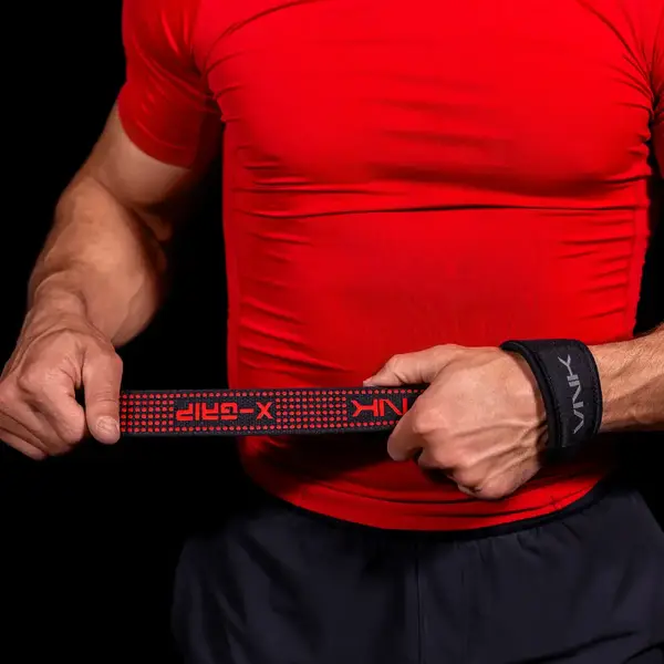 Лямки для тяги VNK Gel | Чорний/Червоний купити недорого в Україні, фото 4