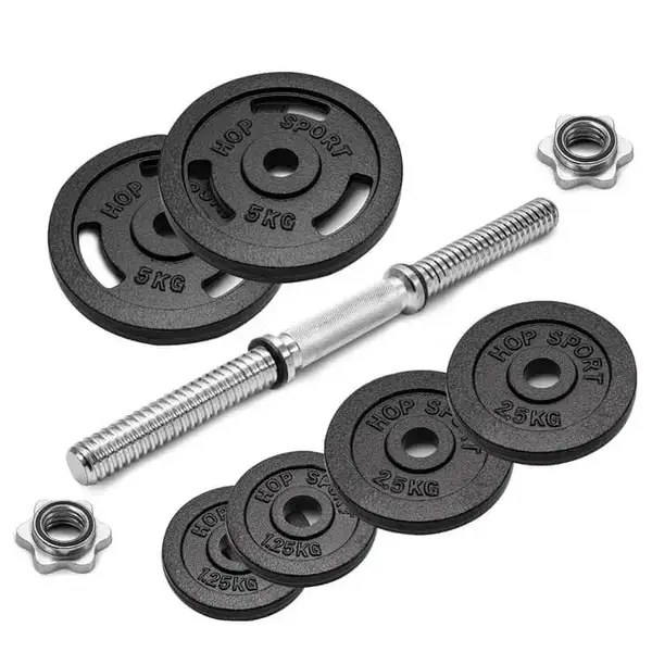 Гантелі металеві Hop-Sport New 20 кг з рукавичками купити недорого в Україні, фото 8