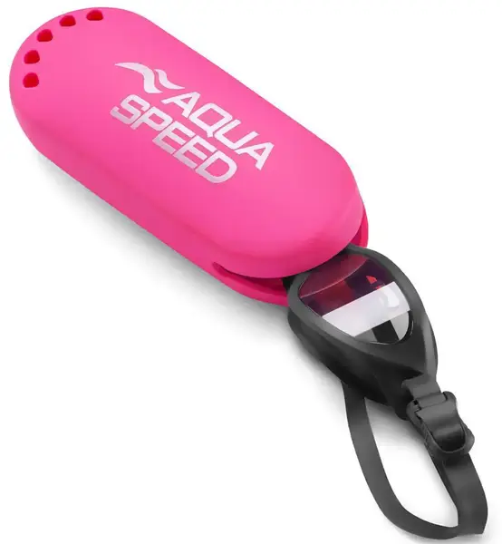 Чохол для окулярів Aqua Speed Silicone goggle case рожевий Уні OFSM купити недорого в Україні, фото 3