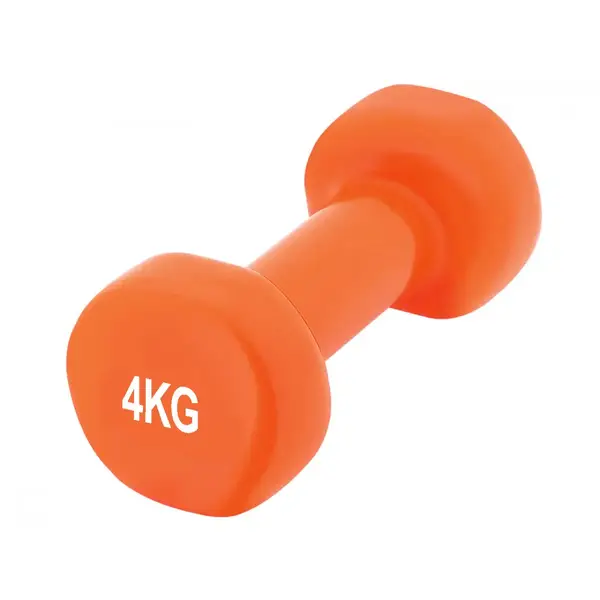 Гантели виниловые PowerPlay 4125 Achilles 2*4 кг. Оранжевые (пара - 2шт.) + Резинка для фитнеса 7,5кг купить недорого в Украине, фото 3