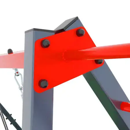 Качели с гнездом аиста и лестницей K-Sport KSOZ015D - красно-серая купить недорого в Украине, фото 4