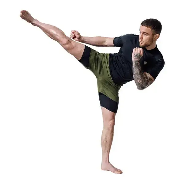 Компрессионные шорты для RDX MMA T16 2-в-1 GREN/BLACK-XL купить недорого в Украине, фото 6