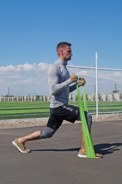 Стрічка-еспандер для фітнесу та реабілітації PowerPlay 4112 0.5мм MediBand Medium Зелена (9кг) купити недорого в Україні, фото 9