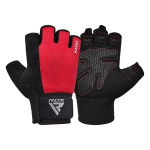 Перчатки для фитнеса RDX W1 HALF RED PLUS-L купить