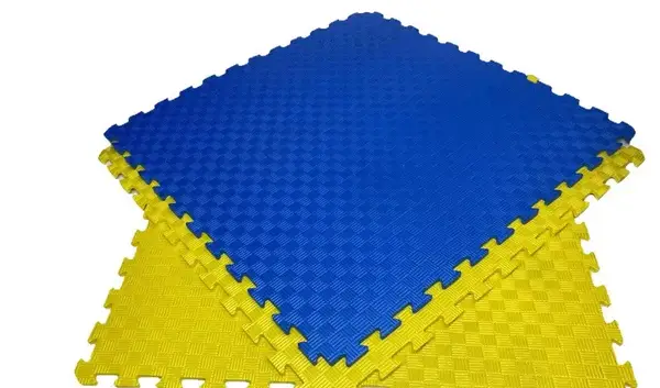Татамі мат EVA 26 мм 1х1м (жовто-сині) купити недорого в Україні, фото 2