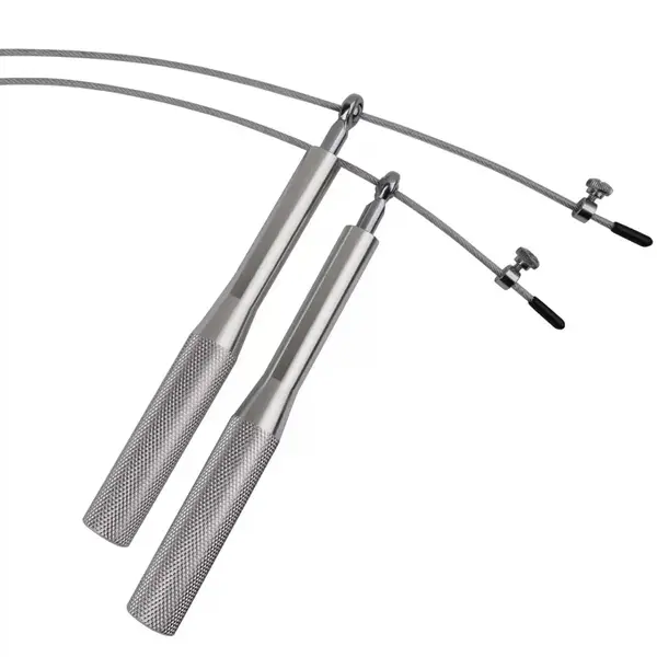 Скакалка скоростная на подшипниках алюминиевая PowerPlay 4207 Elite Jump Rope Серебряная (3m.) купить недорого в Украине, фото 5