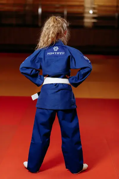 Кімоно для джиу - джитсу синє, TM "Kintayo", 130 зріст, щільність 350 гр/м.кв. купити недорого в Україні, фото 8