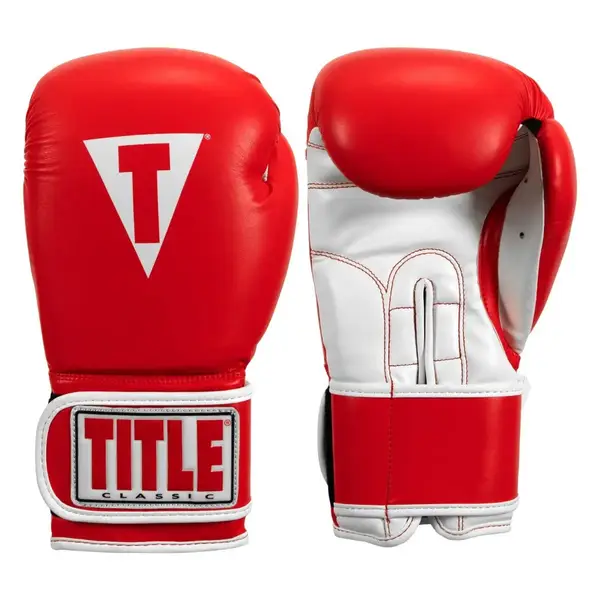 Боксерские перчатки TITLE Classic Pro Style 3.0 Red/White 14 oz (капа в комплекте) купить недорого в Украине, фото 2