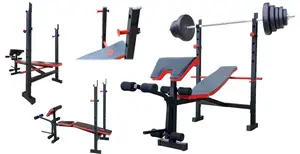 Скамейка для жима универсальная ReadMeBlack + штанга 75 кг RN-Sport купить