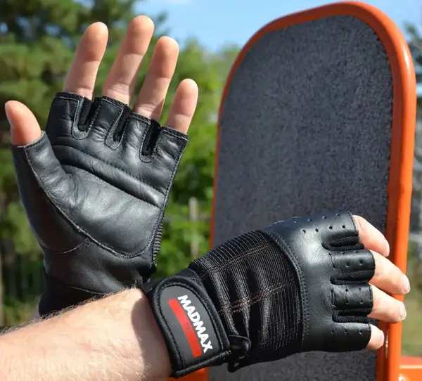 Рукавички для фітнесу MadMax MFG-248 Clasic Exclusive Black L купити недорого в Україні, фото 8