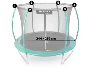 Внутренняя сетка для батута Neo-Sport 252 см. 8 футов. купить