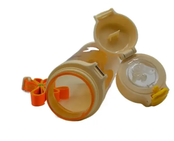 Бутылка для воды CASNO 690 мл KXN-1219 Оранжевая (гуси) с соломинкойTRITAN купить недорого в Украине, фото 5