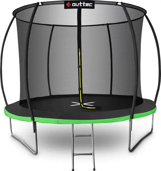 Батут OUTTEC Pumpkin с внутренней сеткой 8 футов 252 см черно-зеленый купить