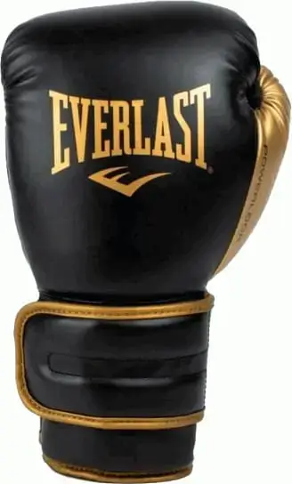 Боксерські рукавиці EVERLAST POWERLOCK 2R TRAINING GLOVE чорний, золотий Уні 16 унцій купити недорого в Україні, фото 2