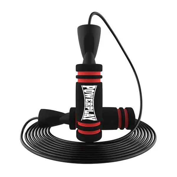 Скакалка швидкісна PowerPlay 4213 Jump Rope Чорно/Червона 3м. купити