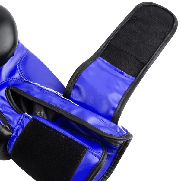 Боксерские перчатки PowerPlay 3004 Classic Черно-Синие 12 унций Black and Blue 12 унций купить недорого в Украине, фото 10