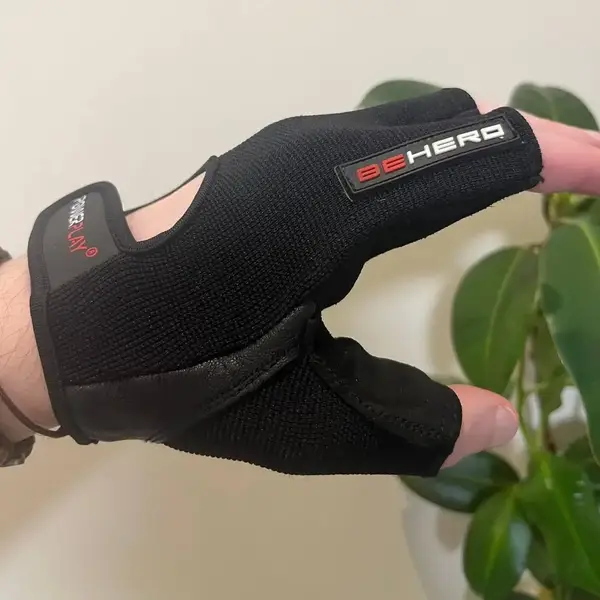 Перчатки для фитнеса и тяжелой атлетики PowerPlay 9200 черные XL купить недорого в Украине, фото 3