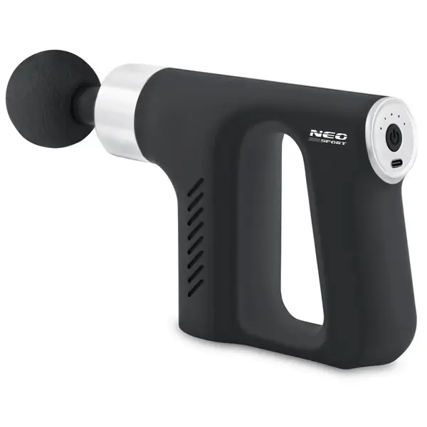 Массажный многофункциональный пистолет + 5 насадок NS-502 Neo-Sport черный купить недорого в Украине, фото 4