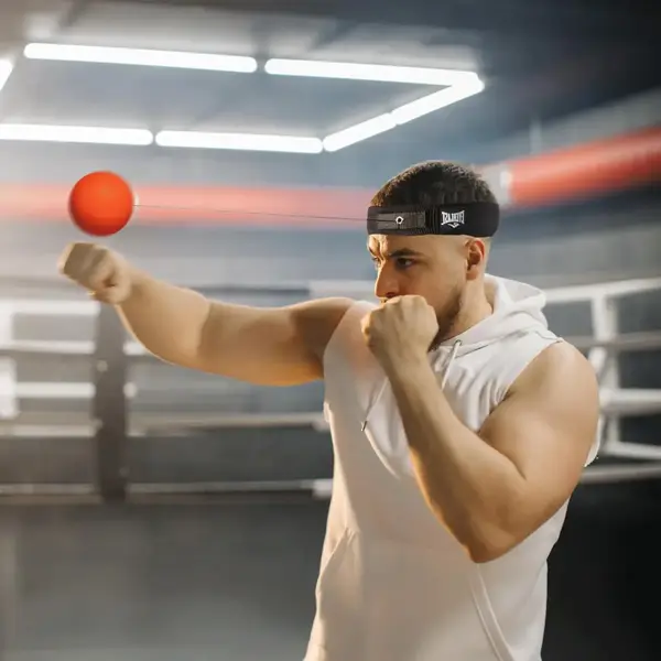 Тренажер для бокса Everlast POWERLOCK REFLEX BALL красный УНИ OSFM купить недорого в Украине, фото 3