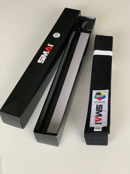 Пояс для кімоно Delux Version із ліцензією WKF | чорний | SMAI SM B002UWKF 280см купити