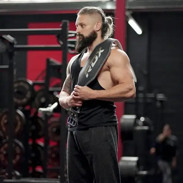 Пояс для тяжелой атлетики RDX 6 кожаный Black Gold XL купить недорого в Украине, фото 4