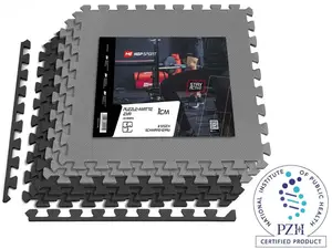 Мат-пазл Hop-Sport EVA 1см HS-A010PM - 6 частей черно-серый купить