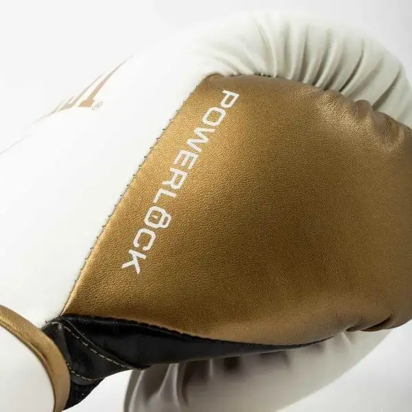 Боксерські рукавиці Everlast POWERLOCK 2R TRAINING GLOVE білий, золотий Уні 12 унцій купити недорого в Україні, фото 2