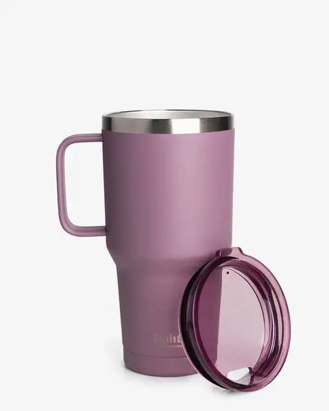 Термостакан (изолированная чашка) Bohtal с ручкой из нержавеющей стали Tumbler Plum 900 ml купить