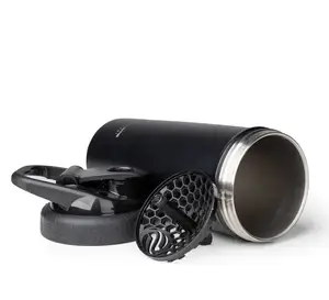 Шейкер спортивний SmartShake металевий Insulated Steel 750ml Black купити