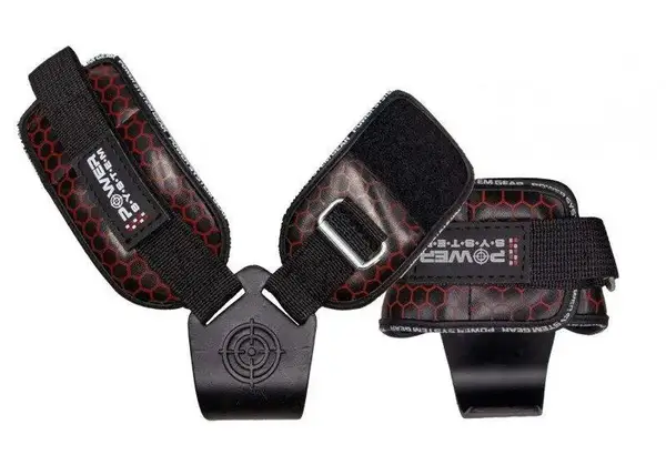 Крюки для тяги на запястье Power System PS-3360 Hooks V2 Black/Red XL купить недорого в Украине, фото 2