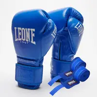 Боксерські рукавиці Leone GN111 THE GREATEST Blue 10 унцій (бинти 4 м. в комплекті) купити