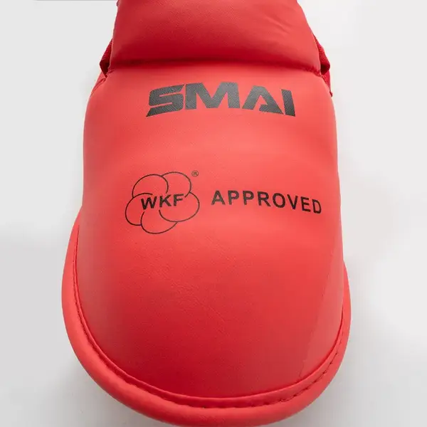 Захист гомілки та стопи з ліцензією WKF | XS | Червоний | Стопа 32-35р | SMAI SM P102 купити недорого в Україні, фото 5