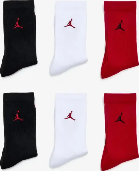 Шкарпетки Nike U J ED CUSH PLY CREW 6PR - 144 чорний, білий, червоний Уні 42-46 купити недорого в Україні, фото 3