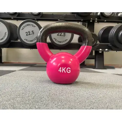 Гиря чугунная с виниловым покрытием 4 кг (розовая) Generation Fitness FF51F1A-4kg купить недорого в Украине, фото 3