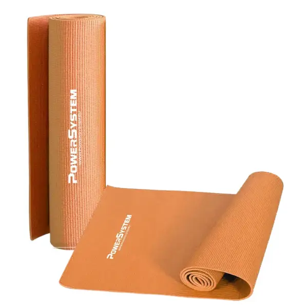 Килимок для йоги та фітнесу Power System PS-4014 PVC Fitness-Yoga Mat Orange (173x61x0.6) купити