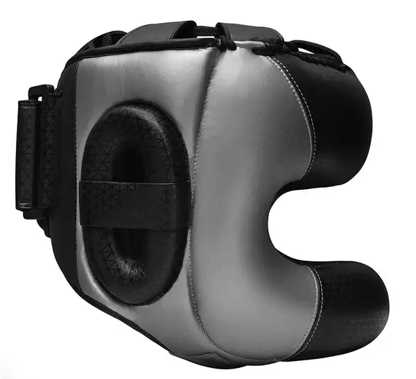 Боксерський шолом з бампером RDX L2 Mark Pro Silver M | Обхват голови 54-56 см купити недорого в Україні, фото 2