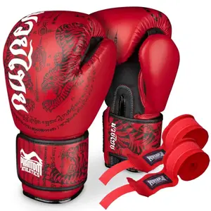 Боксерские перчатки Phantom Muay Thai Red 10 унций (бинты в подарок) купить