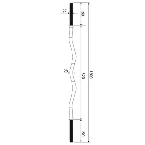 Гриф для штанги W-подібний 120 см + затискачі K-Sport купити