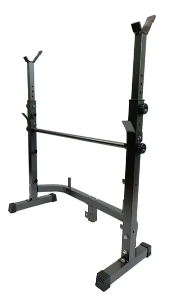 Универсальная скамейка со стойками и тренажерами, 4 грифа, 62 кг дисков RN-Sport купить недорого в Украине, фото 5