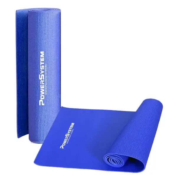 Килимок для йоги та фітнесу Power System PS-4014 PVC Fitness-Yoga Mat Blue (173x61x0.6) купити