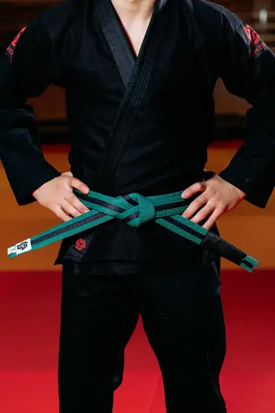 Зелено-черный пояс для джиу джитса ТМ KINTAYO, 170 рост купить