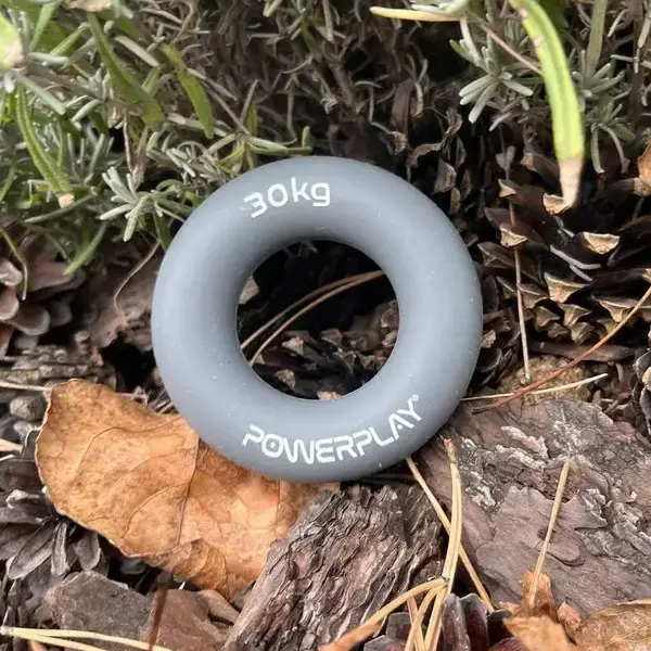 Еспандер кистьовий силіконовий PowerPlay PP-4324 Hand Grip Ring X-Hard 30 кг. Сірий купити недорого в Україні, фото 6