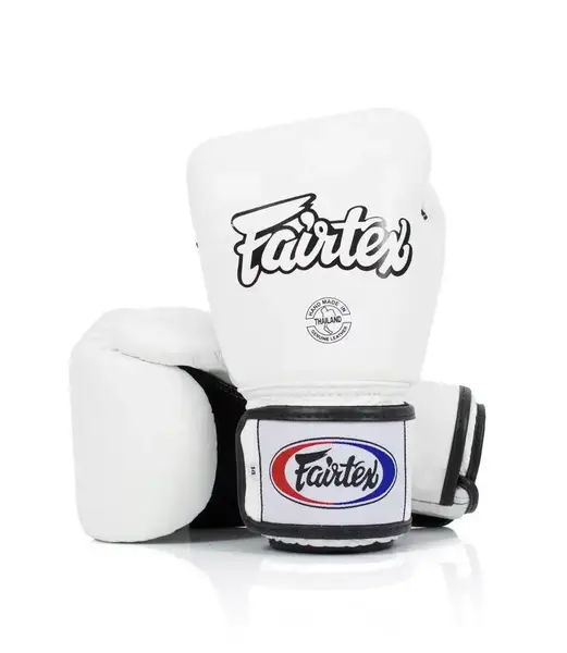 Боксерские перчатки Fairtex BGV1 White 10 унций (бинты в комплекте) купить