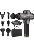 Массажер Gymtek перкуссионный с сменными насадками серый купить