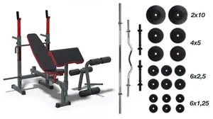 Лава для жиму універсальна, 4 грифи, 62 кг млинців RN-Sport купити