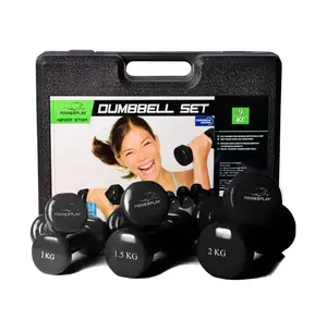 Набір гантелей в кейсі 9 кг. PowerPlay 4121 Fitness Dumbells (2шт.*1кг. 2шт.*1,5кг. 2шт.*2кг.) купити