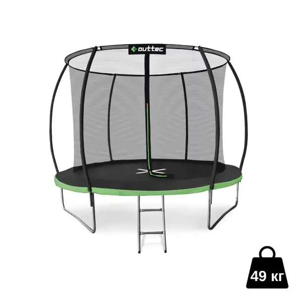 Батут OUTTEC Pumpkin с внутренней сеткой 10 футов 312 см черно-зеленый купить недорого в Украине, фото 3