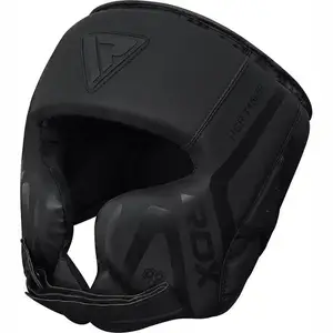Боксерський шолом RDX T15 Noir Cheek Protector Matte Black XL | Обхват голови >58 см купити
