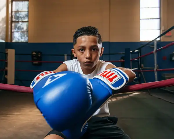 Боксерские перчатки TITLE Classic Pro Style 3.0 Blue/White 14 oz (капа в комплекте) купить недорого в Украине, фото 6