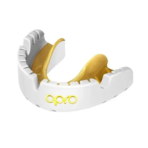 Капа OPRO Gold Braces под брекеты взрослая (возраст 11+) White/Gold (art.102506004) купить недорого в Украине, фото 5